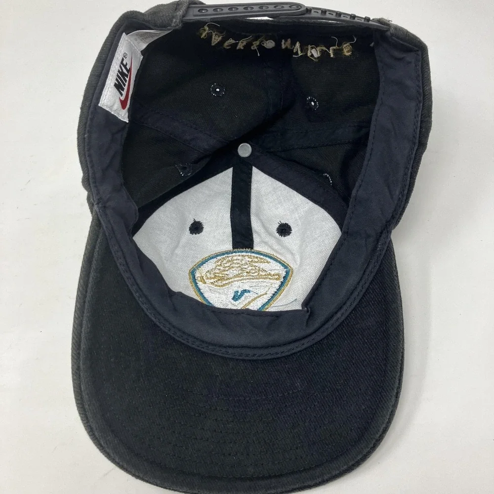 Vintage Jacksonville Jaguars Hat Cap Snap Back Mens One Size Black NFL Nike‎ 90s